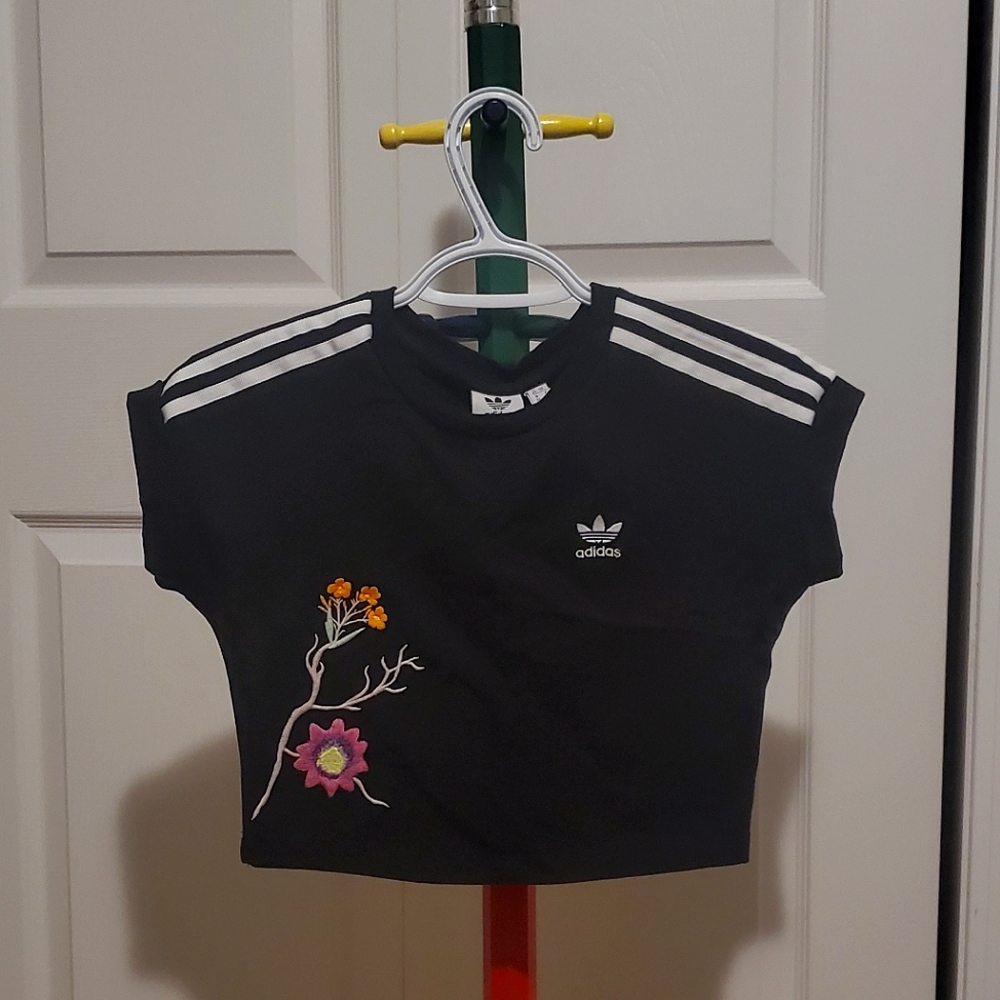 adidas Originals Embroidered Crop Top